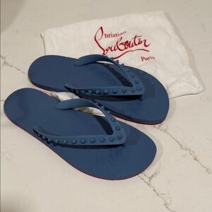 Christian Louboutin spike rubber sandals new size 42 $425